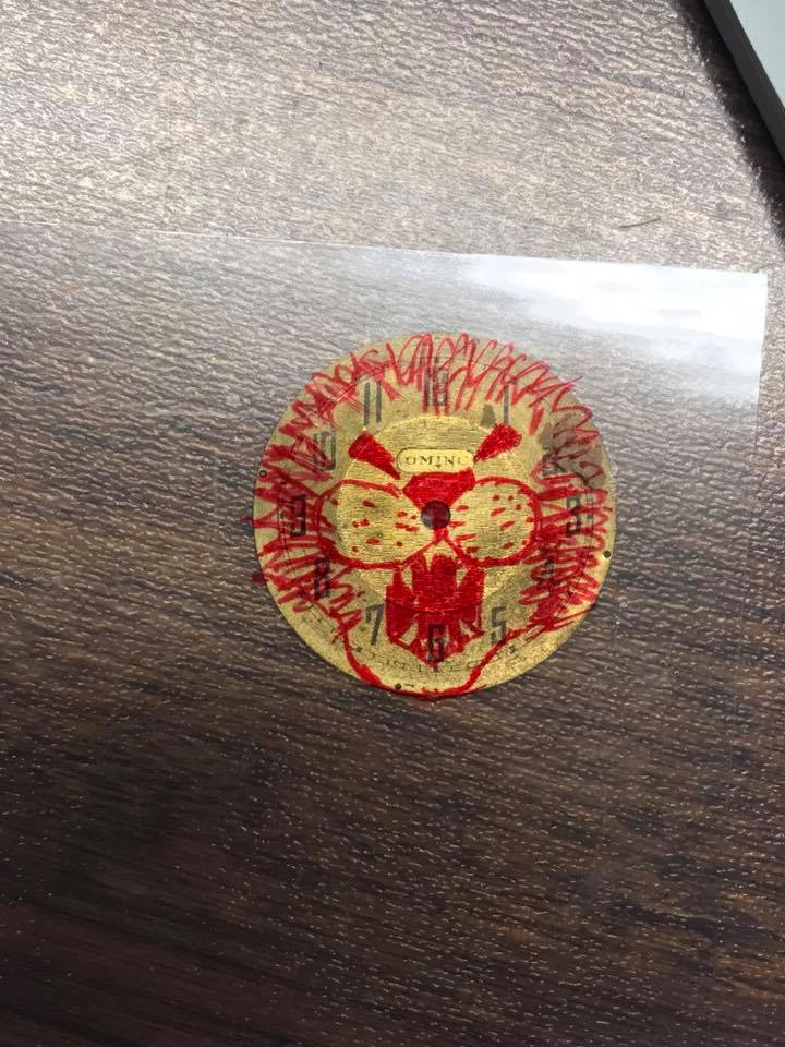 time lion pendant outline drawing